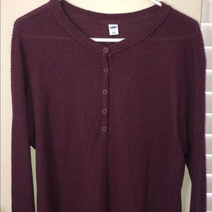 Long Sleeve Burgundy Shirt